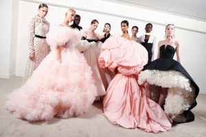 Backstage at Giambattista Valli Couture Fall 2023