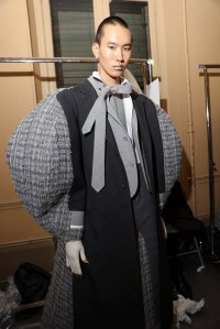 Backstage at Thom Browne Couture Fall 2023