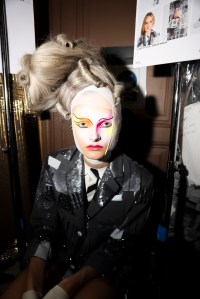 Backstage at Thom Browne Couture Fall 2023