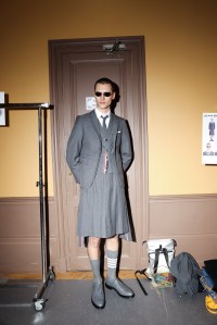 Backstage at Thom Browne Couture Fall 2023