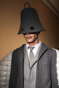 Backstage at Thom Browne Couture Fall 2023
