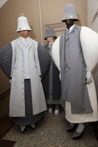 Backstage at Thom Browne Couture Fall 2023