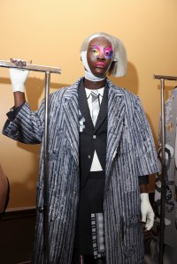 Backstage at Thom Browne Couture Fall 2023