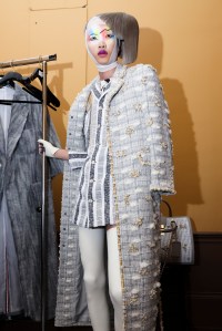Backstage at Thom Browne Couture Fall 2023
