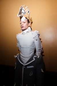 Backstage at Thom Browne Couture Fall 2023