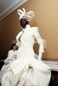 Backstage at Thom Browne Couture Fall 2023