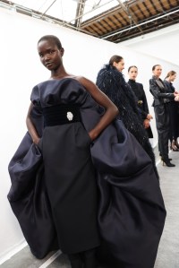 Backstage at Alexandre Vauthier Couture Fall 2023