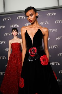 Backstage at Armani Privé Couture Fall 2023
