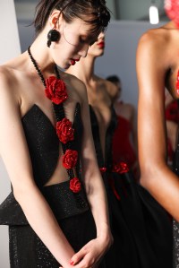 Backstage at Armani Privé Couture Fall 2023