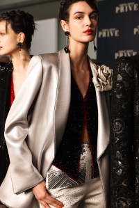 Backstage at Armani Privé Couture Fall 2023