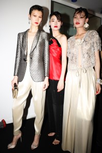 Backstage at Armani Privé Couture Fall 2023