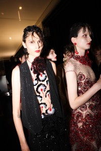 Backstage at Armani Privé Couture Fall 2023