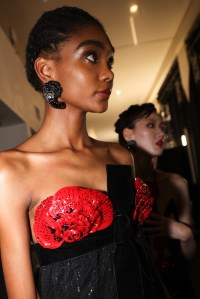 Backstage at Armani Privé Couture Fall 2023