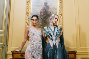 Backstage at Iris van Herpen Couture fall 2023