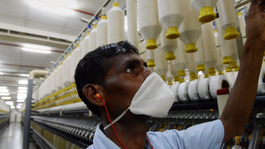 A textile factory in India.