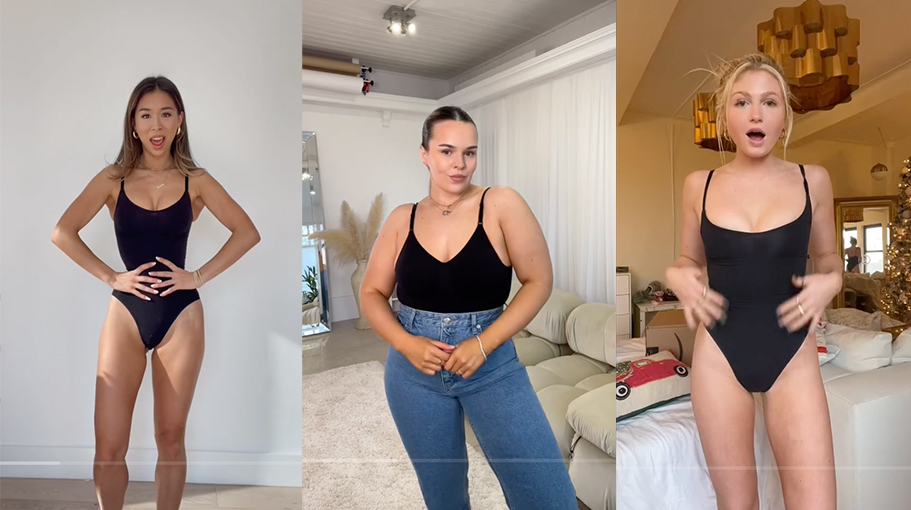 Three women in the Shaperx Bodysuit