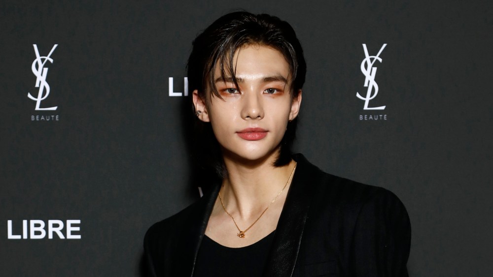 PARIS, FRANCE - SEPTEMBER 05: Hyunjin from the Stray Kids attends the YSL Beauty X Dua Lipa event on September 05, 2022 in Paris, France. (Photo by Julien M. Hekimian/WireImage )