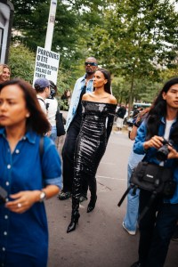 Street style at Paris Couture 2023 Fashion Week.