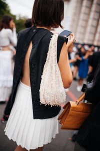 Street style at Paris Couture 2023 Fashion Week.
