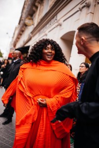 Street style at Paris Couture 2023 Fashion Week.