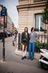 Street style at Paris Couture 2023 Fashion Week.