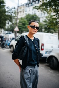 Street style at Paris Couture 2023 Fashion Week.