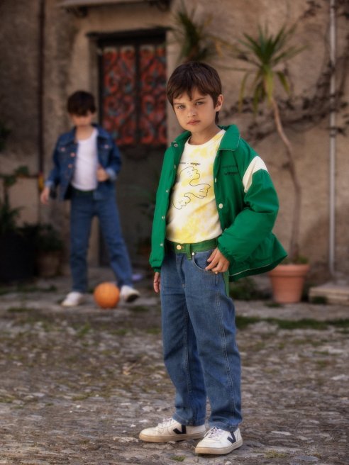 Wrangler is getting into the back-to-school spirit with a new collaboration with sustainable Swedish children’s label Mini Rodini.