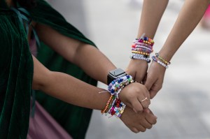 Street style outside the Taylor Swift Era’s Tour on August 9th, 2023 at the Sofi Stadium in Los Angeles, California.