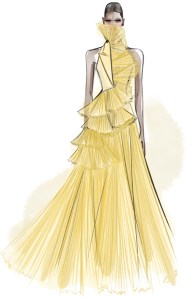 "I looked to ballet and dance for inspiration. Fluidity and movement are key elements in the collection." — Hanako Maeda