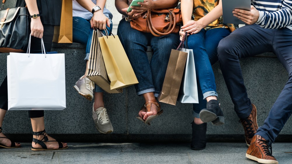 Group Of People Shopping Concept