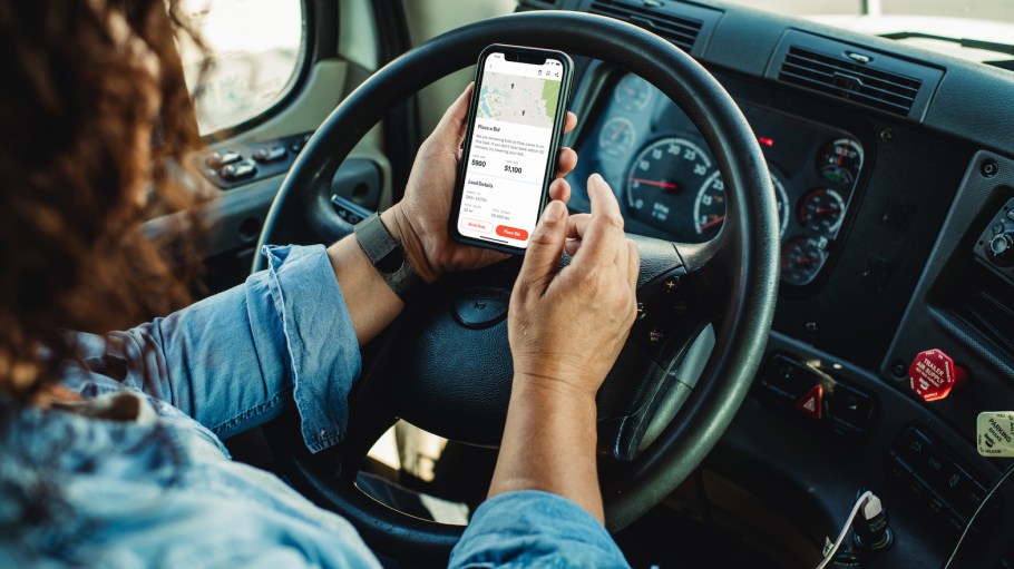 Truck drivers use Convoy’s app to find work without going through brokers who typically use emails and phone calls.