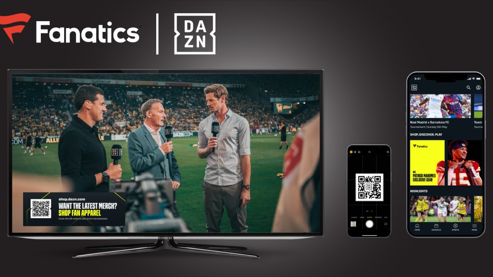 Fanatics and Dazn are now partners.