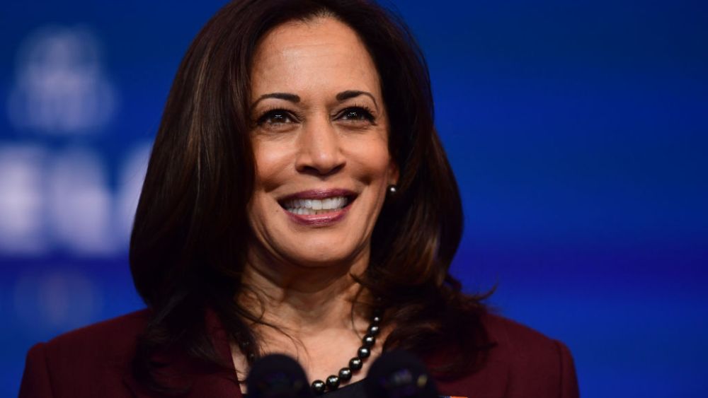 Kamala Harris on Nov. 24, 2020 in Wilmington, Delaware.