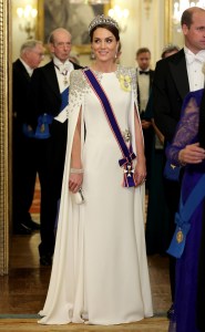 November 22: Catherine, Princess of Wales during the State Banquet at Buckingham Palace on November 22, 2022 in London, England. This is the first state visit hosted by the UK with King Charles III as monarch, and the first state visit here by a South African leader since 2010.