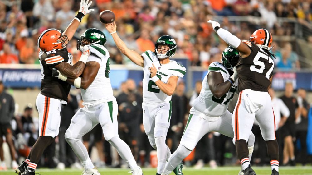 The 2023 Pro Hall of Fame Game between the New York Jets and the Cleveland Browns on August 3 in Canton, Ohio.