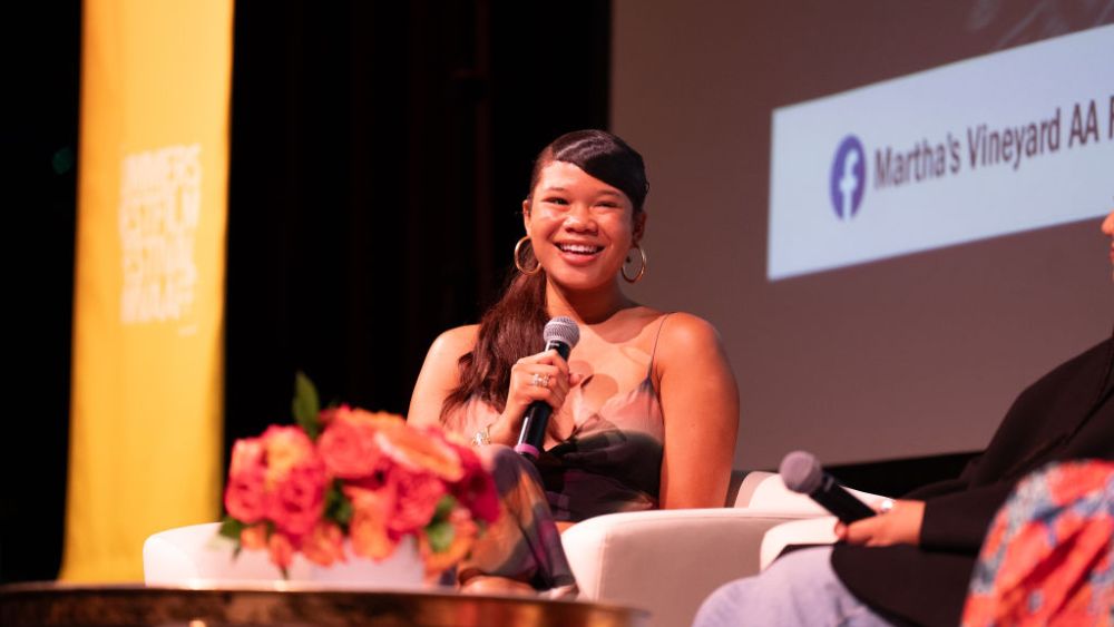 Storm Reid at the “Jazzy Jumpers” Clips and Conversation panel during the Martha's Vineyard African American Film Festival on Aug. 8.