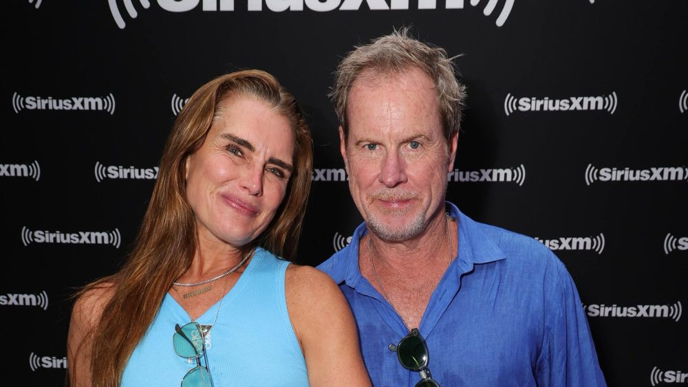 Brooke Shields and Chris Henchy at the Ed Sheeran SiriusXM concert on Aug. 14 in Amagansett, New York.