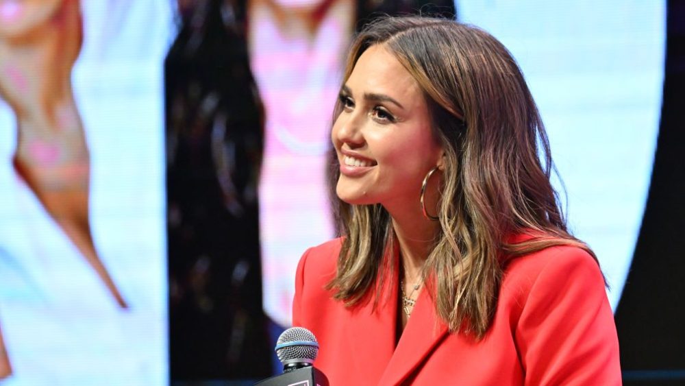 Jessica Alba speaks during the Fearless Venture Capital Summit on August 18 in Atlanta.