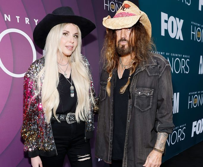 (L-R) Firerose and Billy Ray Cyrus at the 2023 Academy of Country Music Honors on Aug. 23 in Nashville, Tennessee.