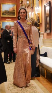 Dec. 5: Catherine, Princess of Wales at an evening reception for members of the Diplomatic Corps at Buckingham Palace on December 5, 2023 in London, England. (Photo by Jonathan Brady - Pool / Getty Images)