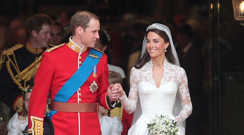 2011: Prince William and Catherine, Duchess of Cambridge after their wedding ceremony.