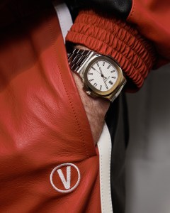 Patek Philippe’s Nautilus steel style with white dial. Reference: 5711/1a-011