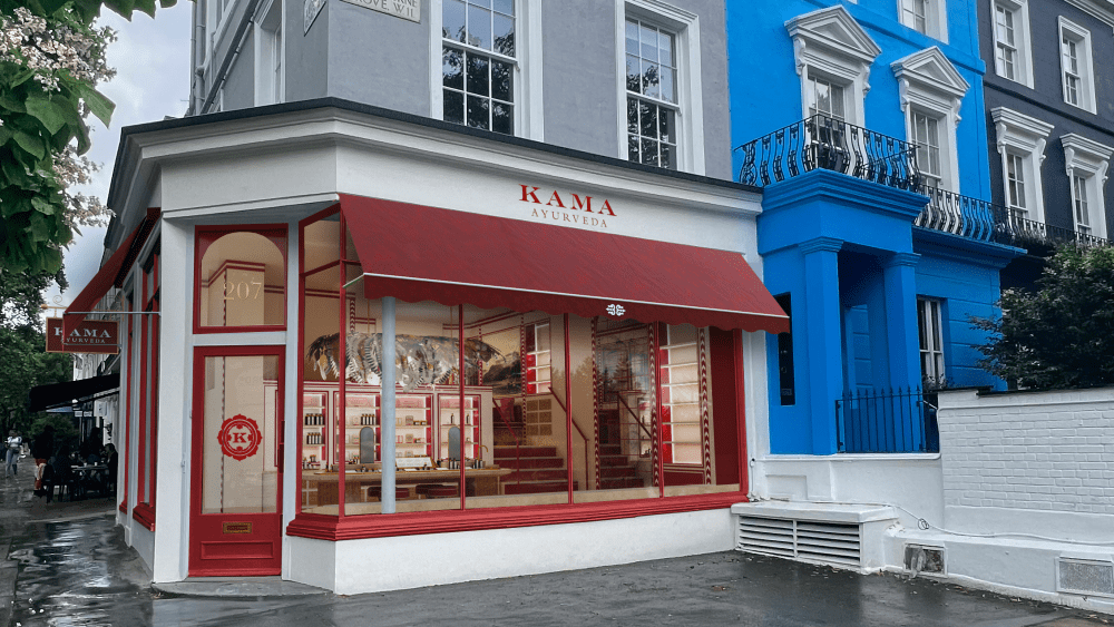 The exterior of Kama Ayurveda's standalone store in Westbourne Grove.