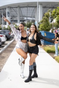 Street style outside the Taylor Swift Era’s Tour.