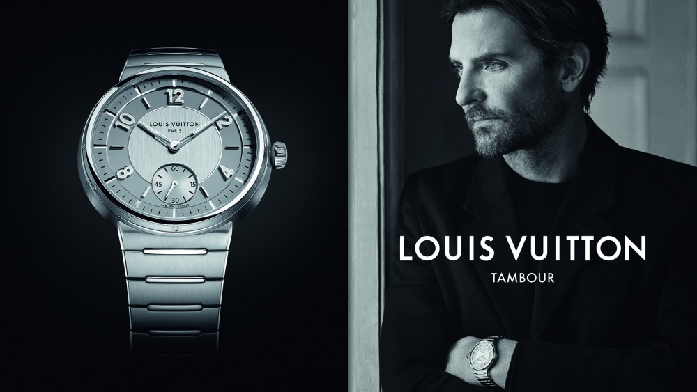 Bradley Cooper fronts a new Louis Vuitton campaign for the revamped Tambour watch.