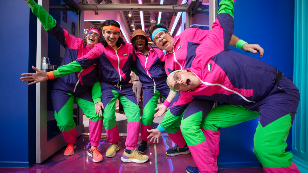 Meow Wolf's multiversal-travel-ready tracksuits.