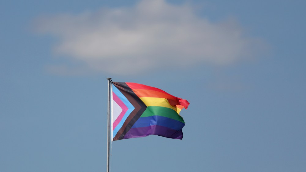 A progress pride flag.