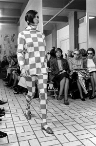 A model at the Rudi Gernreich spring 1969 fashion show on Oct. 10, 1968, in New York.