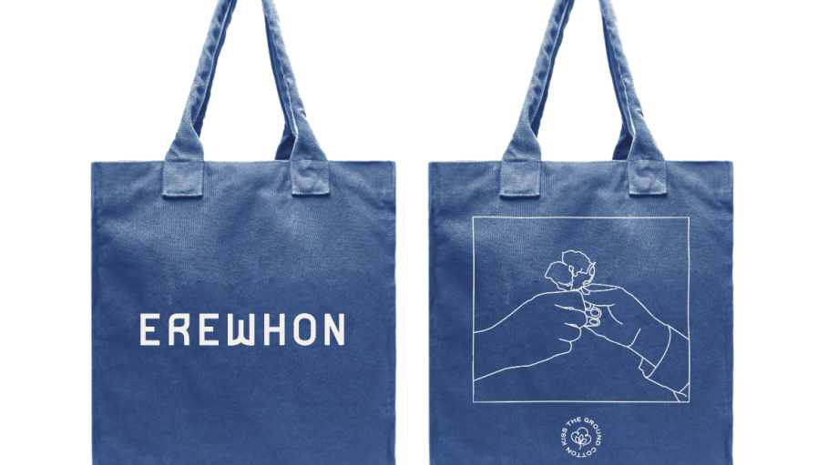 Citizens of Humanity collaborated with B corp grocer Erewhon on a tote bag made with regenerative cotton.