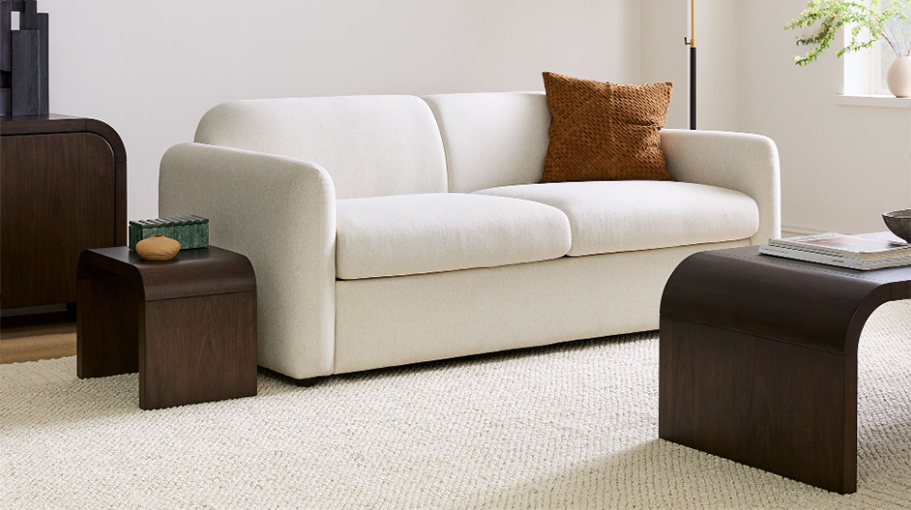 white couch in a living room